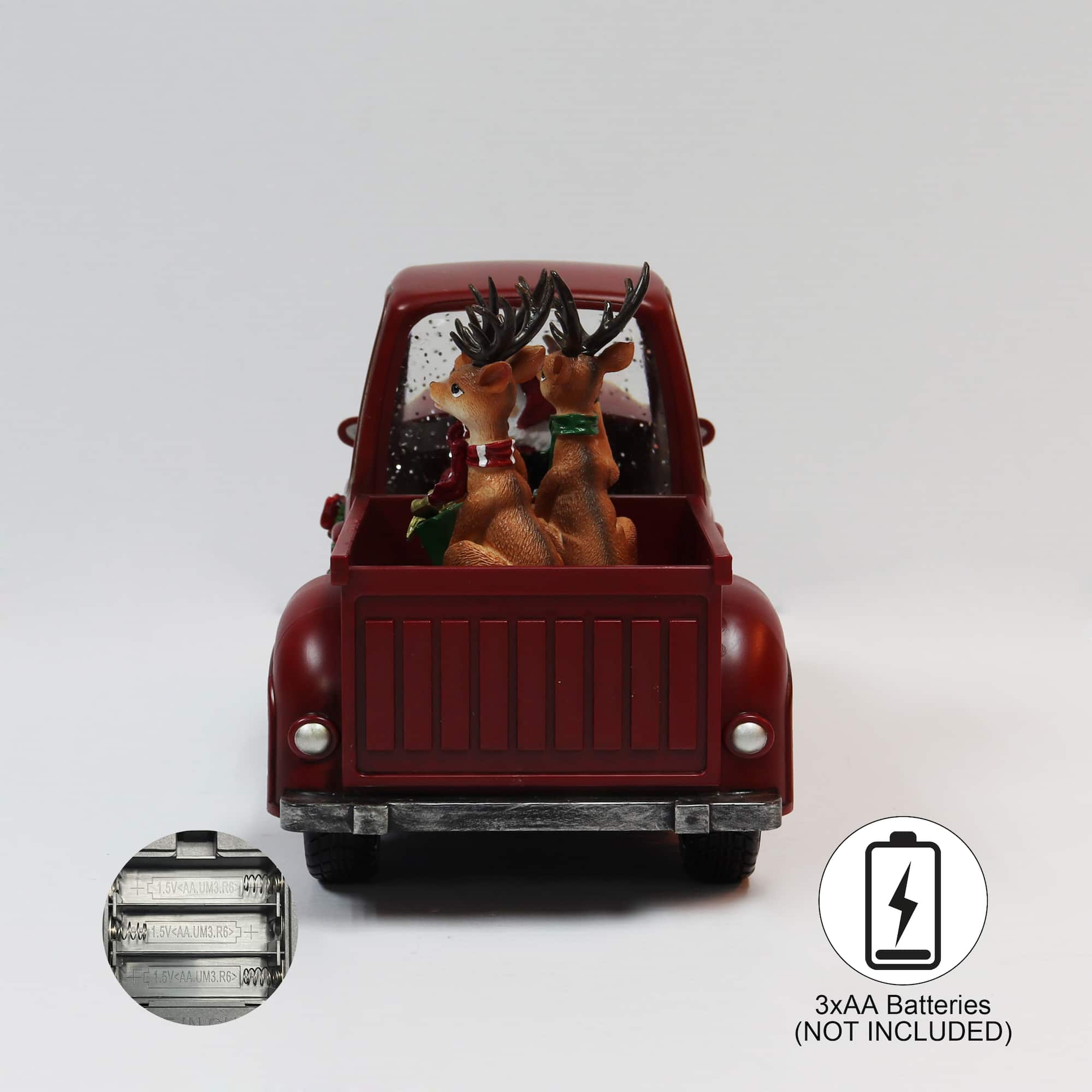Moments in Time 5.9" Acrylic Truck with Reindeer Décor